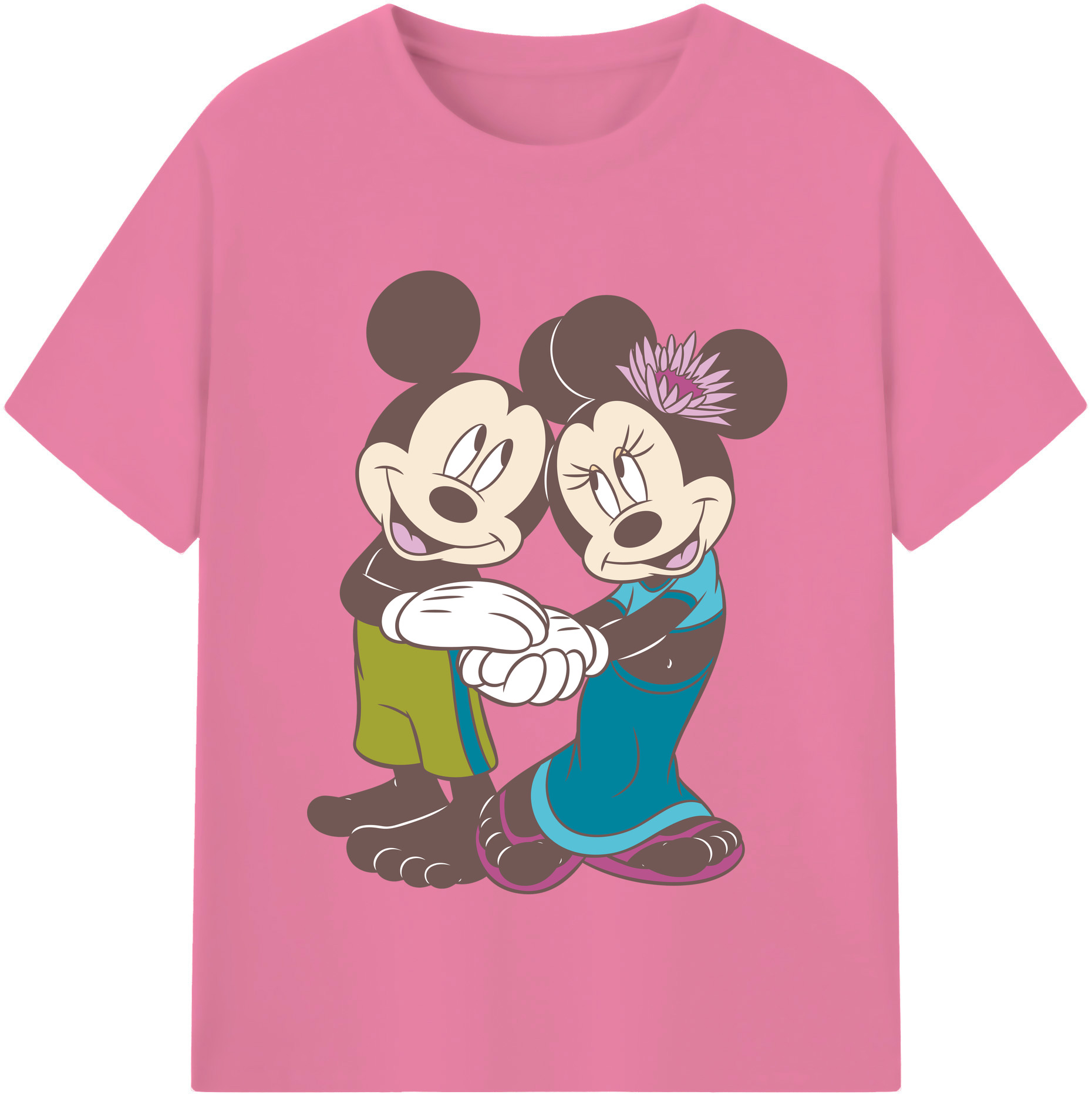 （画像用） ミッキーマウス Mickey Mouse 綿100％半袖Tシャツ（フロントプリント）
